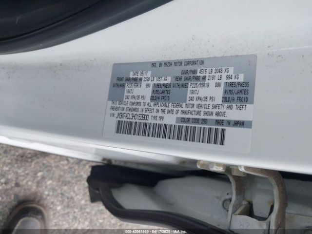 JM3KFADL3H0153900 Mazda Cx-5 Grand Touring