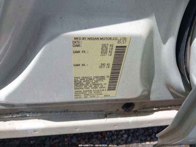 1N4AL3AP8HN356581 Nissan Altima 2.5 S