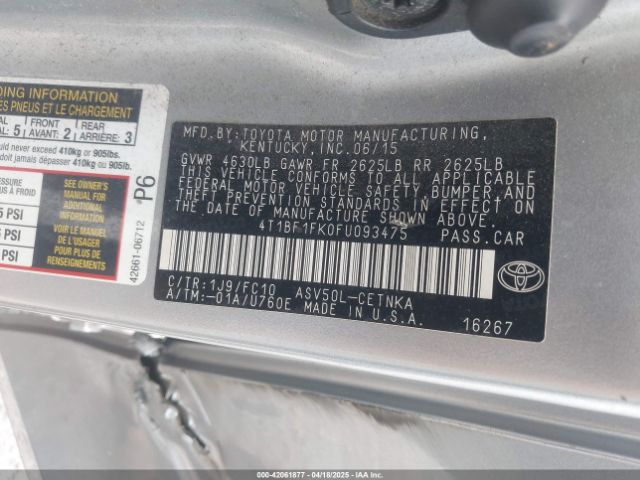 4T1BF1FK0FU093475 Toyota CAMRY LE