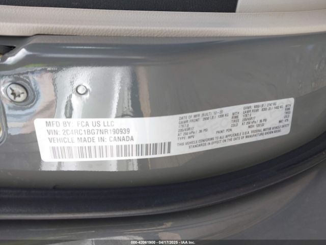 2C4RC1BG7NR190939 Chrysler Pacifica Touring L