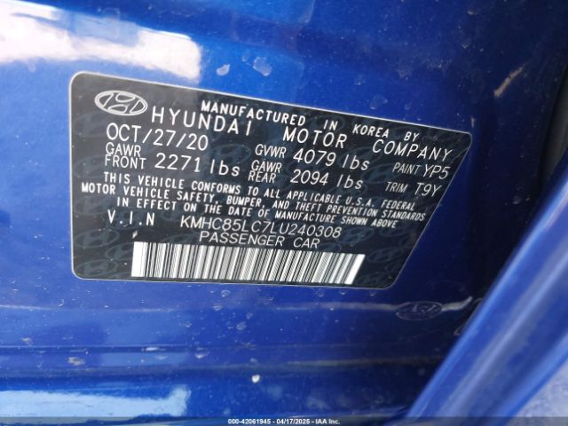 KMHC85LC7LU240308 Hyundai gdi kappa