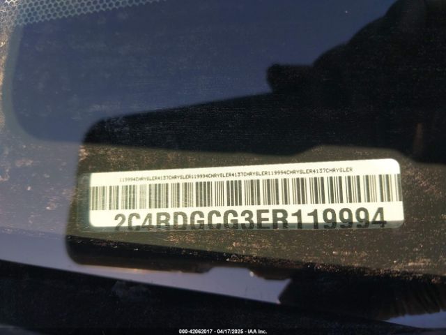 2C4RDGCG3ER119994 Dodge Grand Caravan Sxt