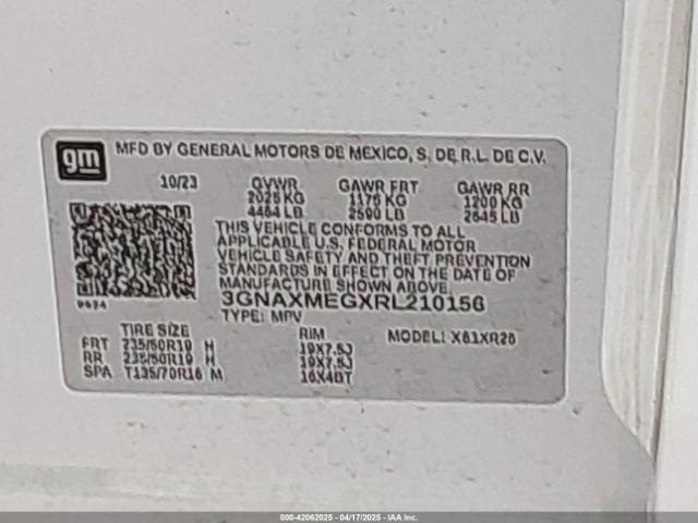 2024 CHEVROLET EQUINOX 3GNAXMEGXRL210156 Photo 8