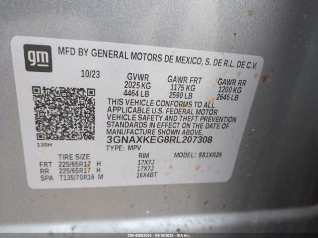 2024 CHEVROLET EQUINOX 3GNAXKEG8RL207308 Photo 8