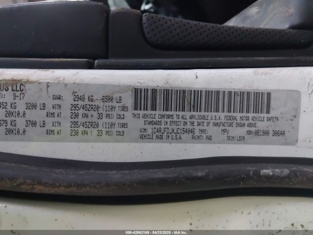 1C4RJFDJXJC154046 Jeep 2018