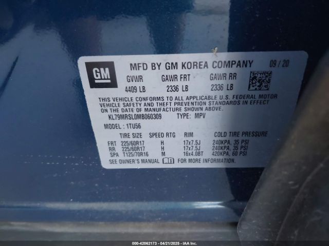 2021 CHEVROLET TRAILBLAZER KL79MRSL0MB060309 Photo 8