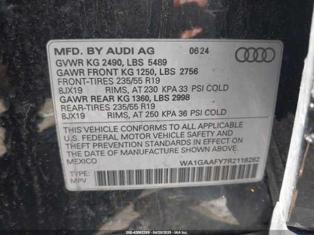 2024 AUDI Q5 WA1GAAFY7R2118282 Photo 8