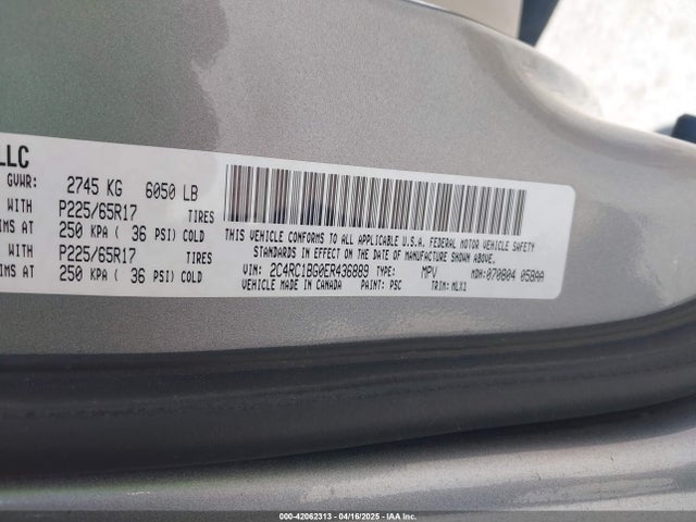 2C4RC1BG0ER436889 Chrysler 2014