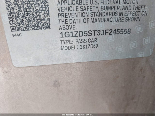 1G1ZD5ST3JF245558 Chevrolet MALIBU LT