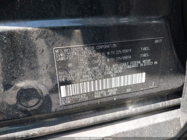 JTEAAAAH8MJ070482 Toyota Venza Xle
