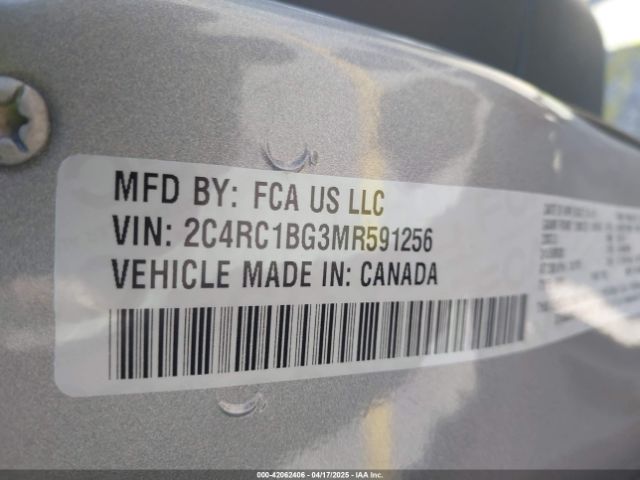 2C4RC1BG3MR591256 Chrysler Pacifica Touring L