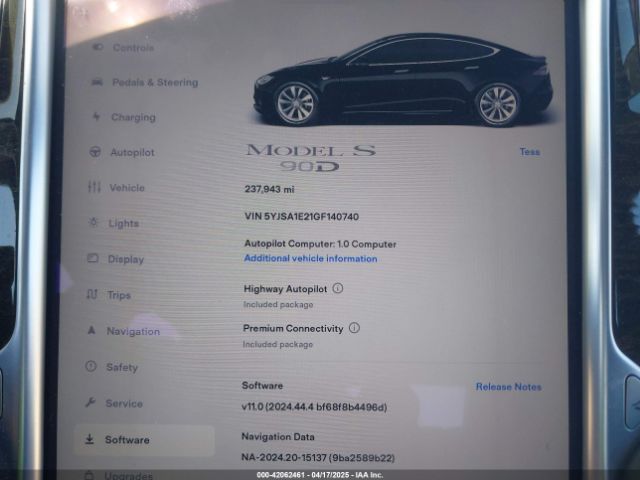 5YJSA1E21GF140740 Tesla Model S 60d/70d/75d/85d/90d