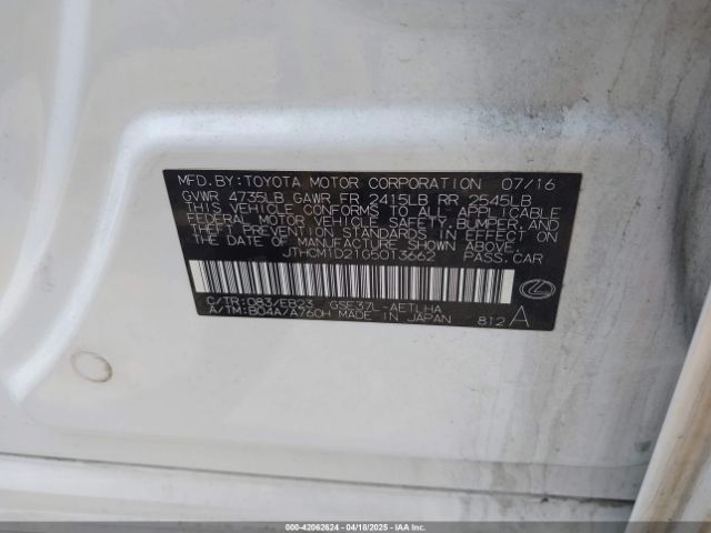 JTHCM1D21G5013662 Lexus IS 300