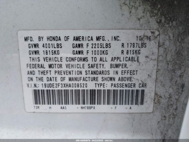 19UDE2F3XHA008520 Acura Ilx Acurawatch Plus Package