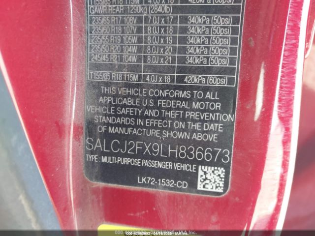 SALCJ2FX9LH836673 Land Rover Discovery Sport S