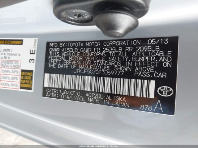JTKJF5C70E3069777 Scion 2ar-fe