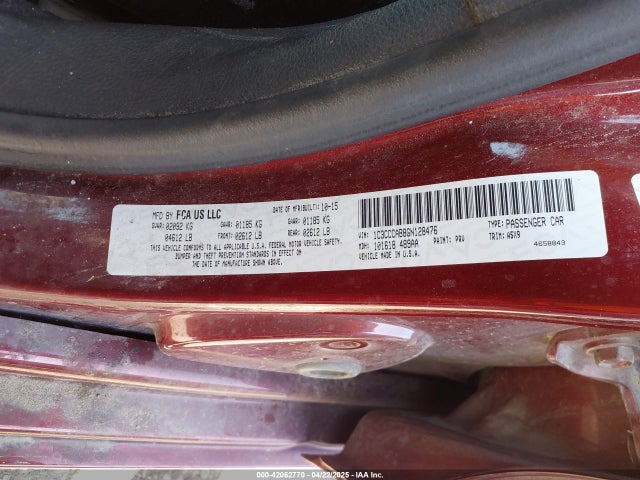 1C3CCCAB8GN128476 Chrysler 200 Limited
