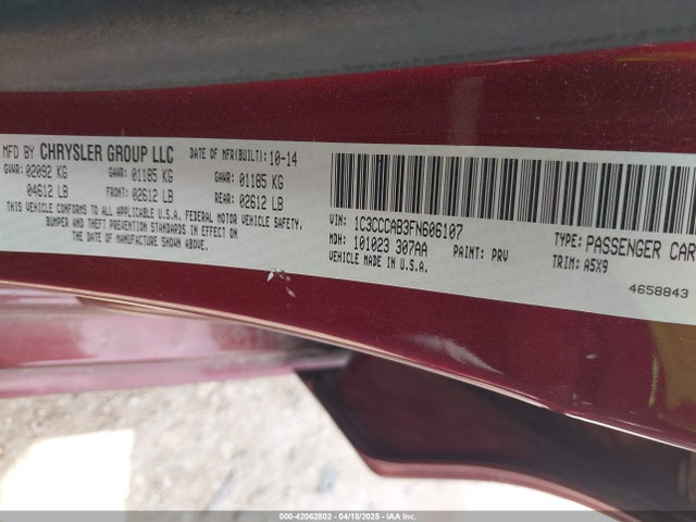 Chrysler 200 Limited 2015 1C3CCCAB3FN606107 Image 9