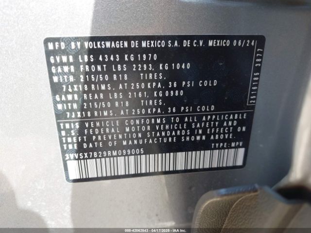 2024 VOLKSWAGEN TAOS 3VVSX7B29RM099005 Photo 8