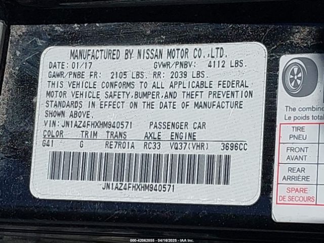 2017 NISSAN 370Z JN1AZ4FHXHM940571 Photo 8