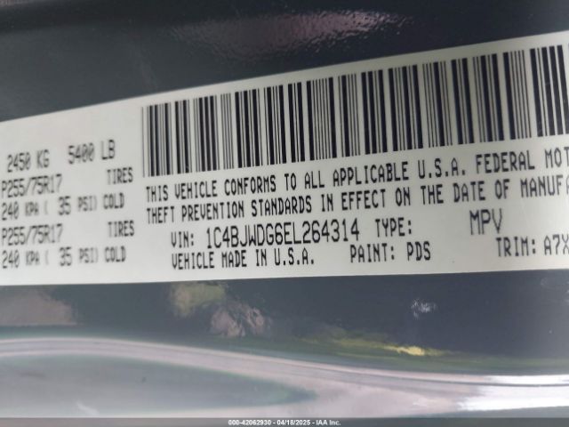 2014 JEEP WRANGLER UNLIMITED 1C4BJWDG6EL264314 Photo 8