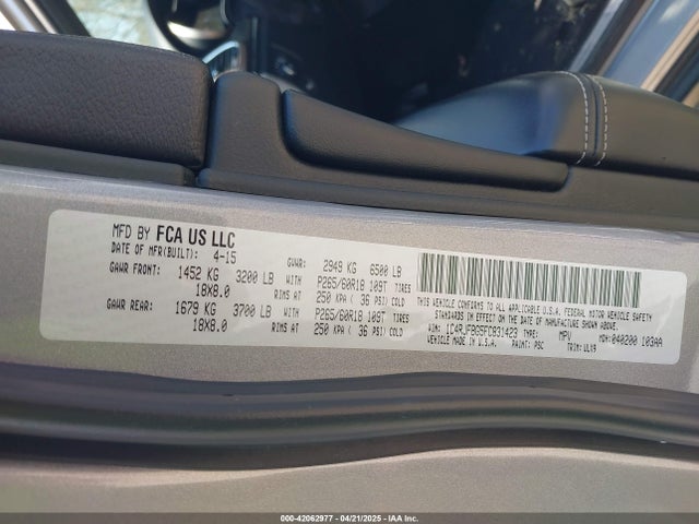 1C4RJFBG5FC831423 Jeep Grand Cherokee Limited