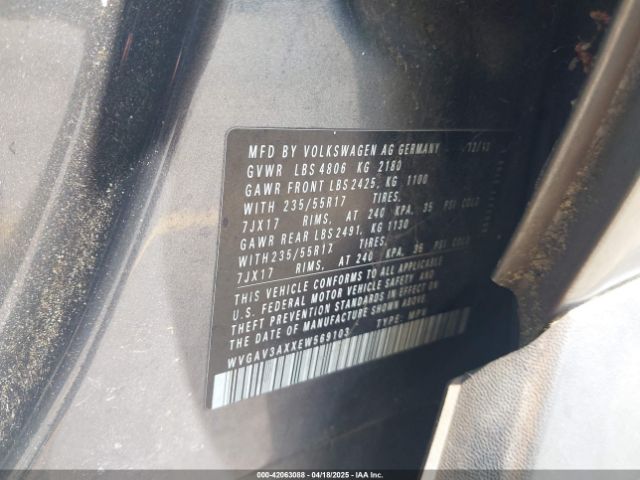 WVGAV3AXXEW569103 Volkswagen TIGUAN SE
