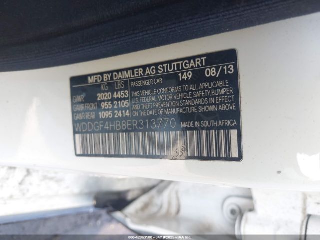 WDDGF4HB8ER313770 Mercedes-Benz C 250 Luxury/sport
