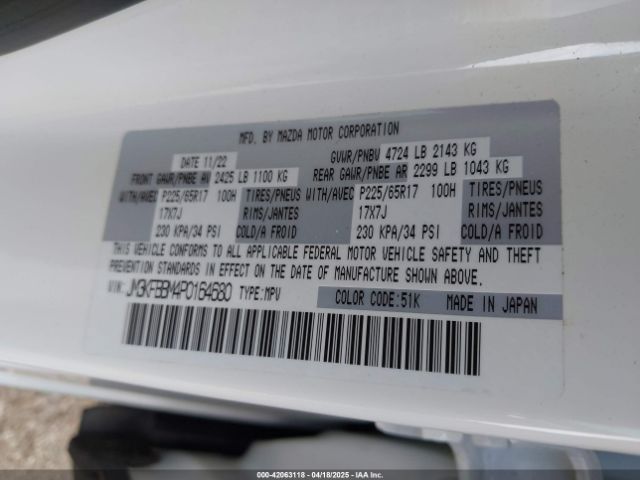 JM3KFBBM4P0164680 Mazda Cx-5 2.5 S Select