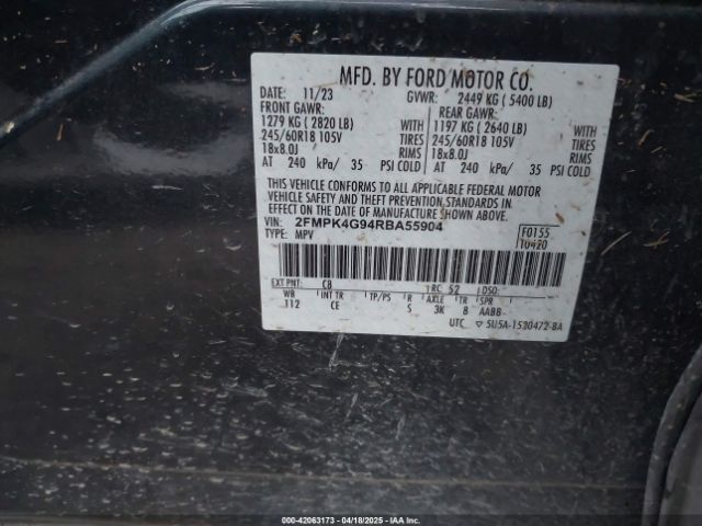 2024 FORD EDGE 2FMPK4G94RBA55904 Photo 8