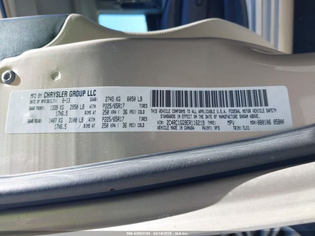 2C4RC1GG9ER116219 Chrysler Town & Country Limited