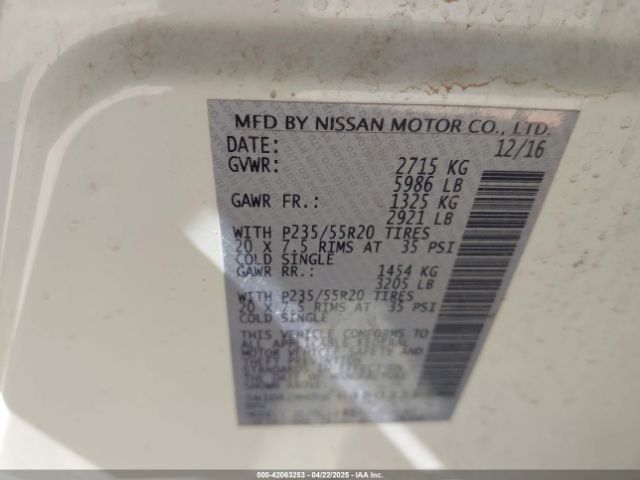 5N1DR2MN9HC648032 Nissan 2017