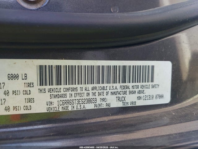 RAM 1500 Tradesman 2014 1C6RR6ST3ES238659 Image 9