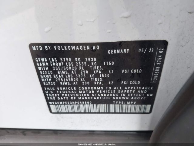 WVGKMPE23NP048800 Volkswagen ID.4 PRO S