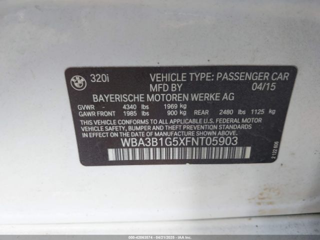 WBA3B1G5XFNT05903 BMW 320i