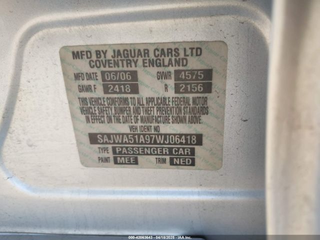 2007 JAGUAR X-TYPE SAJWA51A97WJ06418 Photo 8