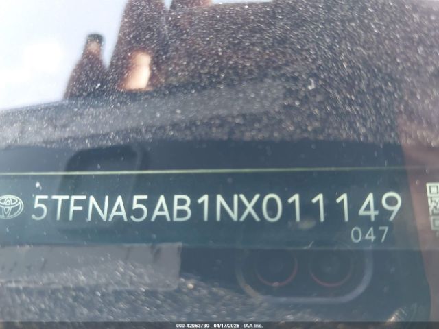 5TFNA5AB1NX011149 Toyota Tundra Platinum