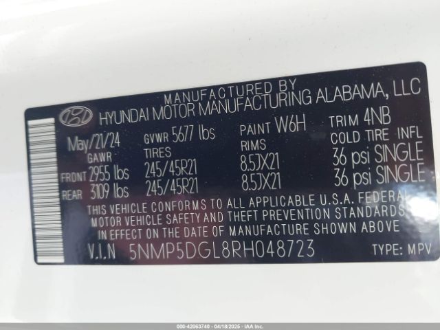 2024 HYUNDAI SANTA FE 5NMP5DGL8RH048723 Photo 8