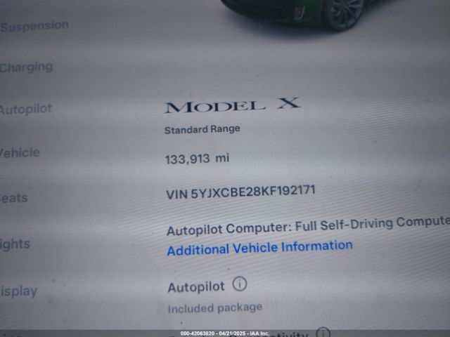 5YJXCBE28KF192171 Tesla Model X 100d/75d/long Range