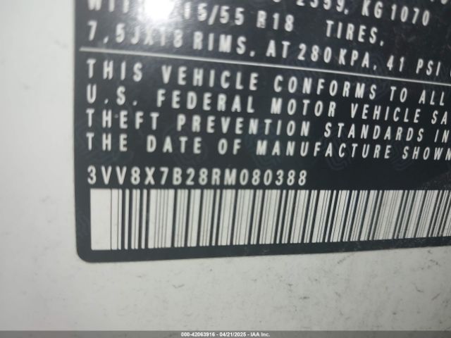 3VV8X7B28RM080388 Volkswagen Taos 1.5t S