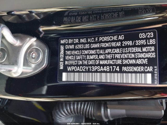 WP0AD2Y13PSA48174 Porsche TAYCAN GTS