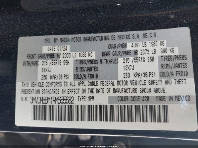 3MVDMBBM1RM655682 Mazda Cx-30 2.5 S Select Sport