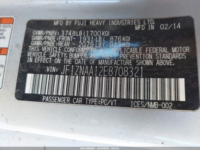 JF1ZNAA12E8708321 Scion Fr-s Monogram