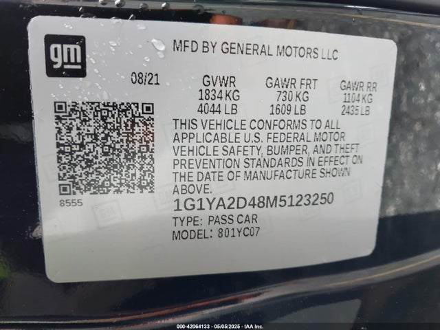 1G1YA2D48M5123250 Chevrolet lt2 - engine