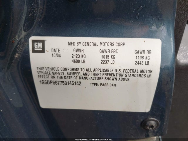 2005 CADILLAC CTS 1G6DP567750145142 Photo 8