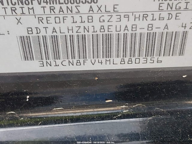 Nissan Versa Sr Xtronic Cvt 2021 3N1CN8FV4ML880356 Image 9