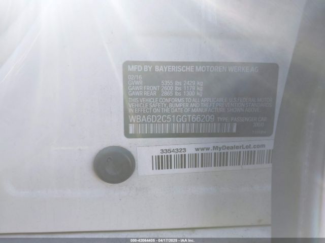 WBA6D2C51GGT66209 BMW 640i Gran Coupe Xdrive