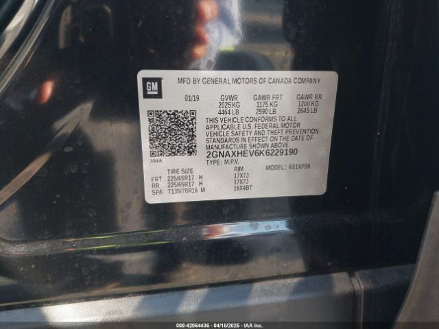 2GNAXHEV6K6229190 Chevrolet EQUINOX LS