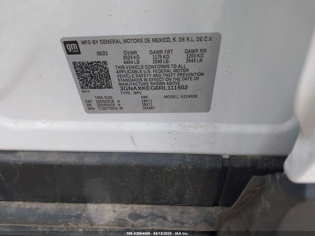 Chevrolet lsd 2024 3GNAXKEG6RL111502 Image 9