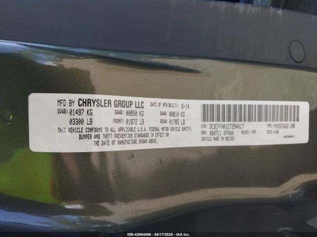 3C3CFFAR1ET294017 Fiat 500 POP